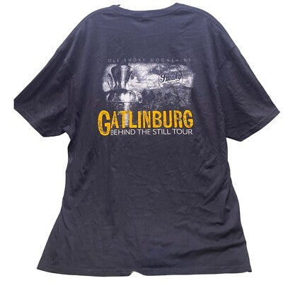 Gatlinburg Shirt Mens Extra Large Moonshine Spell Out Mountains Whiskey
