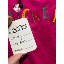 Load image into Gallery viewer, Mickey Mouse Shirt Mens Large Spell Out Embroidered Festival Everyday Streetwear
