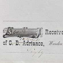 Load image into Gallery viewer, 1874 Montana Penitentiary Salary Document Old West History Jail Guard Ephemera
