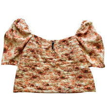 Load image into Gallery viewer, Express Shirt Womens Extra Large Floral Smocked Bloomcore Puff Sleeve NWT
