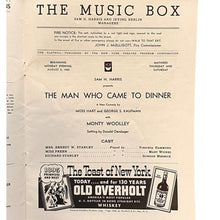 Load image into Gallery viewer, Vintage 1940 Playbill The Music Box Beer Cigarette Chevy Baseball Advertising

