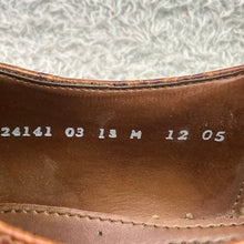 Load image into Gallery viewer, Stacy Adams Shoes Mens 13M Brown Leather Ostrich Embossed Square Toe Oxford
