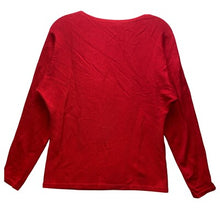 Load image into Gallery viewer, Chico's Sweater Womens Size 0 Embellished Sparkly Jewel Red Pullover Mature

