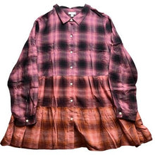 Load image into Gallery viewer, J Jill Shirt Womens 2XL Plaid Flannel Ombre Preppy Academia Festival Boho Flowy
