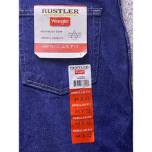 Load image into Gallery viewer, Rustler Wrangler Jeans Mens 44x32 Blue Denim Workwear Heavy Duty Outdoors NWT

