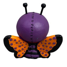 Load image into Gallery viewer, Furrybones Skeleton Butterfly Purple Holding Caterpillar Figurine
