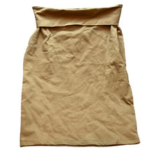 Load image into Gallery viewer, Simlu Bodycon Skirt Womens Large High Fold Over Waist Stretch Bodycon Tan
