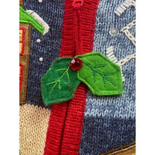 Load image into Gallery viewer, VTG Tiara International Sweater Women Extra Large Full Zip Christmas Embroidered
