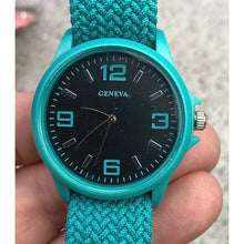 Load image into Gallery viewer, Lot of 2 Geneva Watches Womens Braided Band Pink Teal NEW
