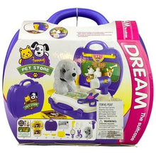 Load image into Gallery viewer, Pet Grooming Pretend Playset Case 16-Piece Interactive Sensory Play Ages 3+
