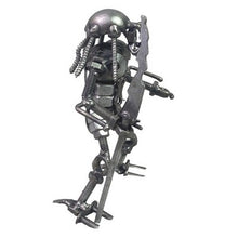 Load image into Gallery viewer, Predator Figurine Recycled Metal Art Nut Bolt Sci-Fi Warrior Collectible
