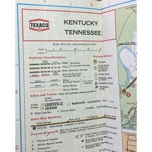 Load image into Gallery viewer, Vintage 1970's Kentucky Tennessee Road Map Brochure Texaco Gas Station Art
