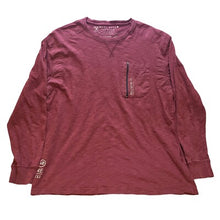 Load image into Gallery viewer, Marc Ecko Shirt Mens 2XL Maroon Long Sleeve Zip Pocket Casual Pull Over
