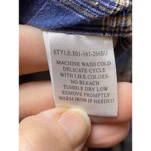 Load image into Gallery viewer, Roper Shirt Mens Large Blue Button Up Plaid Flannel Western Cowboy
