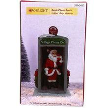 Load image into Gallery viewer, Phonebooth Santa Figure Christmas Village Decor Accessory 4.5" Tall NIB
