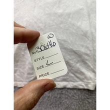 Load image into Gallery viewer, LAMARQUE Shirt Womens Large Ivory Pima Cotton Plunge Neck Cinched Bow Festival
