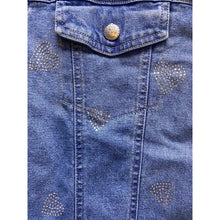 Load image into Gallery viewer, The Quacker Factory Jacket Womens Medium Rhinestone Heart Embellished Shacket
