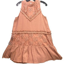 Load image into Gallery viewer, Altar'd State Shirt Dress Womens Large Peach Lace Fairycore Boho Lined Flowy
