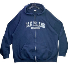 Load image into Gallery viewer, Oak Island Hoodie Mens 2XL Full Zip Spell Out Beachy Preppy Grunge Streetwear
