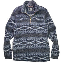 Load image into Gallery viewer, Alpine Sherpa Jacket Mens Small Quarter Zip Pull Over Geometric Outdoors Preppy
