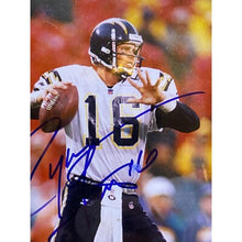 Load image into Gallery viewer, Ryan Leaf Autographed Photo San Diego Chargers Football #16 1998-2001 Framed

