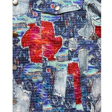 Load image into Gallery viewer, NOVA MEN Jacket Mens 2XL Patchwork Abstract Buttons Grunge Outdoors Streetwear
