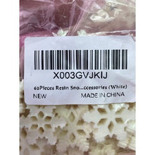 Load image into Gallery viewer, 3 Packs White Glitter Resin Snowflake Charms for Crafts and Decorations
