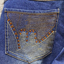 Load image into Gallery viewer, Makavelic Jeans Womens 11 Vintage Y2K Baggy Hip Hop Tupac Beaded Embellished
