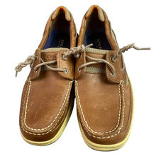 Load image into Gallery viewer, Sperry Top-Sider Loafers Mens 11M Tan Leather Boat Shoes Preppy Career Everyday
