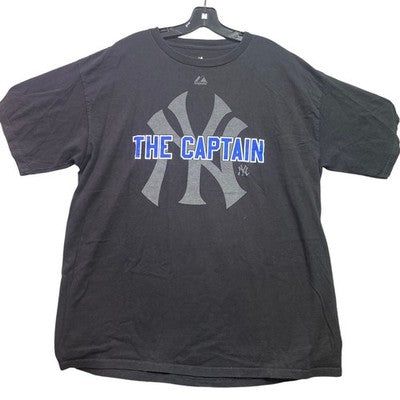 New York Yankees Derek Jeter Shirt Mens Extra Large Baseball Spell Out  Athletic