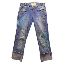 Load image into Gallery viewer, Z.Cavaricci Jeans Womens 1 Embellished Denim Embroidered Festival Boho Blue
