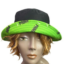 Load image into Gallery viewer, PRIME Bucket Hat Adult Reversible Neon Green Promo Trendy AOP Beachy Streetwear
