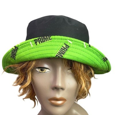 PRIME Bucket Hat Adult Reversible Neon Green Promo Trendy AOP Beachy Streetwear