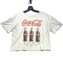 Load image into Gallery viewer, Coca-Cola Shirt Womens Medium Graphic AOP Double Sided Cropped Streetwear
