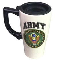 Load image into Gallery viewer, US Army Mug 18oz Ceramic Travel Lid Handle Coffee Cup NIB
