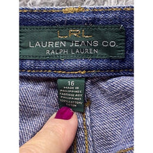 Load image into Gallery viewer, Ralph Lauren Jeans Womens 16 Cropped Relaxed Cuffed Denim Boyfriend Blue Mature
