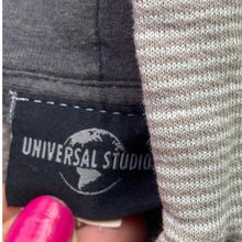Load image into Gallery viewer, Universal Orlando Resort Hoodie Pullover Gray Stripe Grunge Vacation Streetwear
