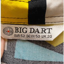 Load image into Gallery viewer, Vintage Big Dart Shirt Womens 16 Rainbow Abstract 90s Geometric Button Down

