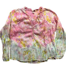 Load image into Gallery viewer, Pilcro Anthropologie Blouse Womens Extra Small Tie-Dye Boho Hippie Fairycore
