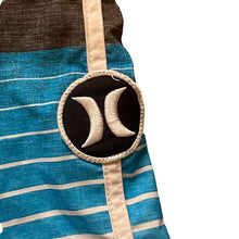 Load image into Gallery viewer, Hurley Shorts Mens Size 36 Surfing Board Spellout Logo Beach Stripe Drawstring
