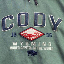 Load image into Gallery viewer, Cody Wyoming Hoodie Mens Small Rodeo Prairie Mountain Pull Over Streetwear
