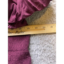 Load image into Gallery viewer, Torrid Crop Top Womens 4 Ruffle Smocked Square Neck Puff Sleeve Maroon Fairycore
