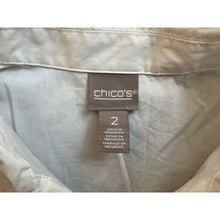 Load image into Gallery viewer, Chicos Blouse Womens 2 White Button Down Career Office Mature Everyday
