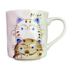 Load image into Gallery viewer, Miao Cats Mug Cup Cat Lover Ceramic Coffee NIB
