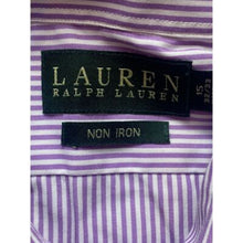 Load image into Gallery viewer, Lauren Ralph Lauren Shirt Adult 15/32/33 (XL) Purple White Button Up Dress Mens

