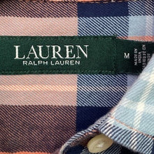 Load image into Gallery viewer, Lauren Ralph Lauren Shirt Womens Medium Plaid Flannel Preppy Academia Career
