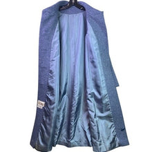 Load image into Gallery viewer, Vintage Sears Trench Coat Womens Medium Blue Wool Career Outdoors Winter
