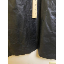 Load image into Gallery viewer, Vintage Paris Sport Club Trench Coat Womens Medium Black Leather Lined 90's 46"
