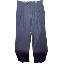 Load image into Gallery viewer, Alan Flusser Pants Mens 38x34 Navy Preppy Adacemia Career Office Cuffed
