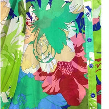 Load image into Gallery viewer, Gomorn Blouse Womens Large Floral AOP Sheer Vacation Travel Beachy Office Career
